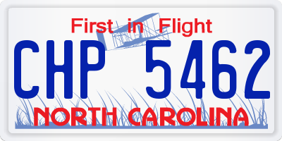 NC license plate CHP5462