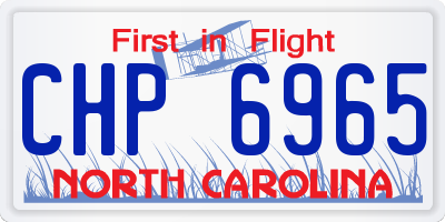NC license plate CHP6965