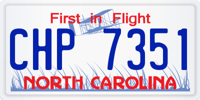 NC license plate CHP7351
