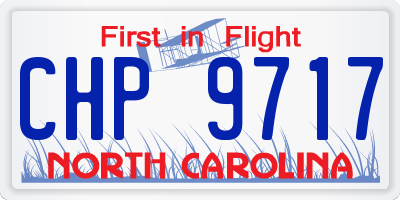 NC license plate CHP9717