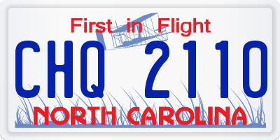 NC license plate CHQ2110