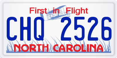 NC license plate CHQ2526