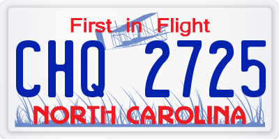 NC license plate CHQ2725