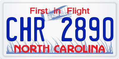 NC license plate CHR2890