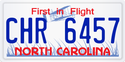 NC license plate CHR6457
