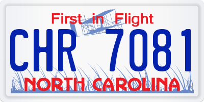 NC license plate CHR7081