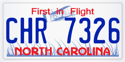 NC license plate CHR7326