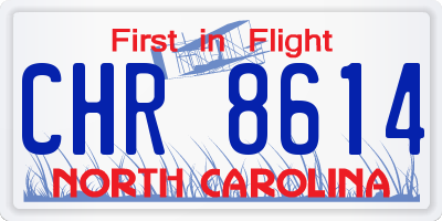 NC license plate CHR8614