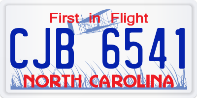 NC license plate CJB6541