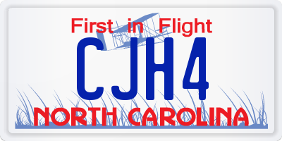 NC license plate CJH4