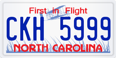 NC license plate CKH5999