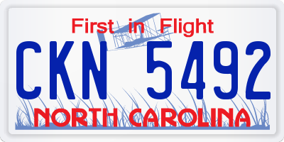 NC license plate CKN5492