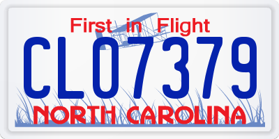 NC license plate CL07379