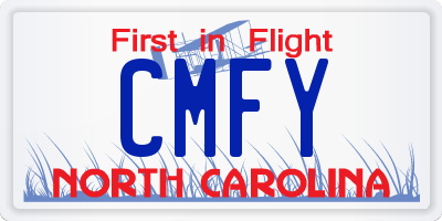 NC license plate CMFY