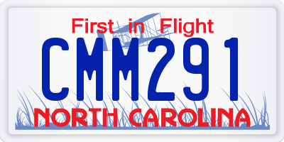 NC license plate CMM291