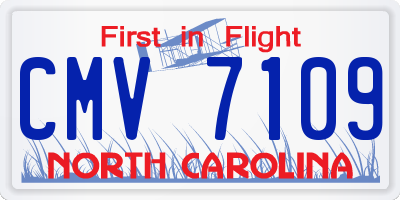 NC license plate CMV7109