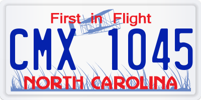 NC license plate CMX1045