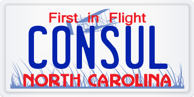 NC license plate CONSUL