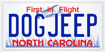 NC license plate D0GJEEP