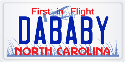 NC license plate DABABY