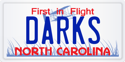 NC license plate DARKS