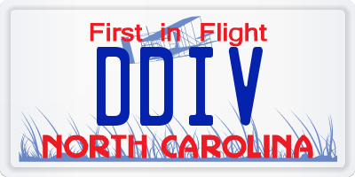 NC license plate DDIV