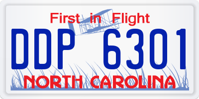 NC license plate DDP6301