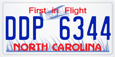 NC license plate DDP6344