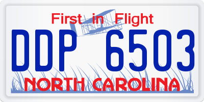 NC license plate DDP6503