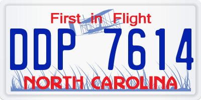 NC license plate DDP7614