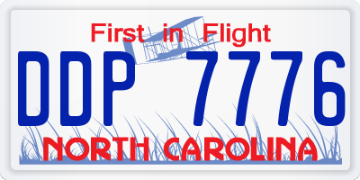 NC license plate DDP7776