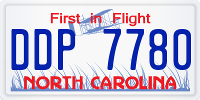 NC license plate DDP7780