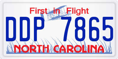 NC license plate DDP7865
