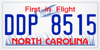 NC license plate DDP8515