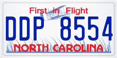 NC license plate DDP8554