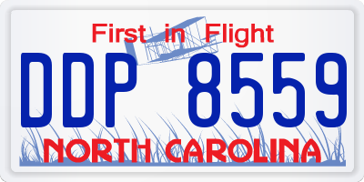 NC license plate DDP8559