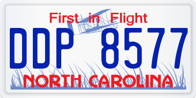 NC license plate DDP8577