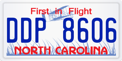 NC license plate DDP8606