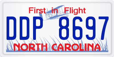 NC license plate DDP8697