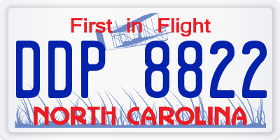 NC license plate DDP8822
