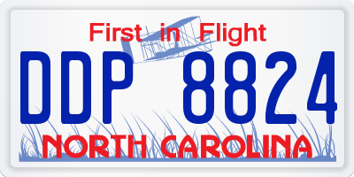 NC license plate DDP8824