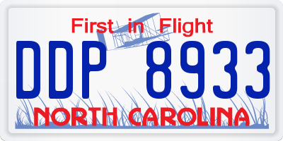 NC license plate DDP8933