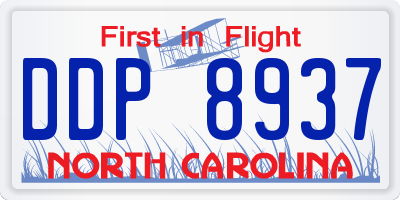 NC license plate DDP8937