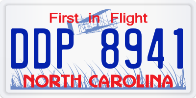 NC license plate DDP8941