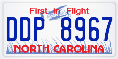 NC license plate DDP8967