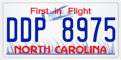 NC license plate DDP8975