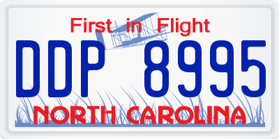 NC license plate DDP8995
