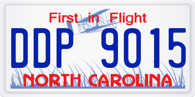NC license plate DDP9015