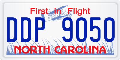 NC license plate DDP9050