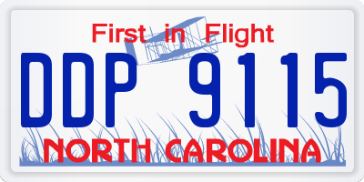 NC license plate DDP9115